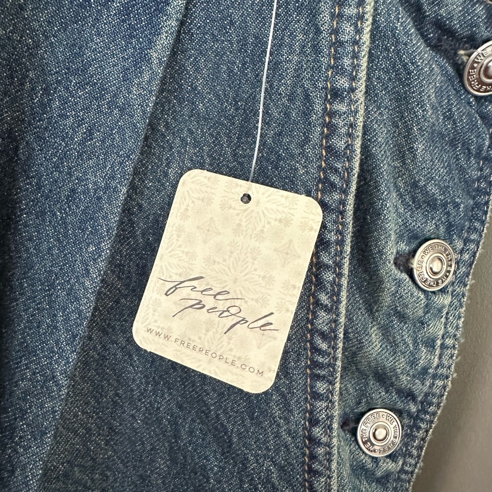 FREE PEOPLE WE THE FREE RAMBLER OVERALLS SIZE X-LARGE AFTER MIDNIGHT NWT - Picture 9 of 14